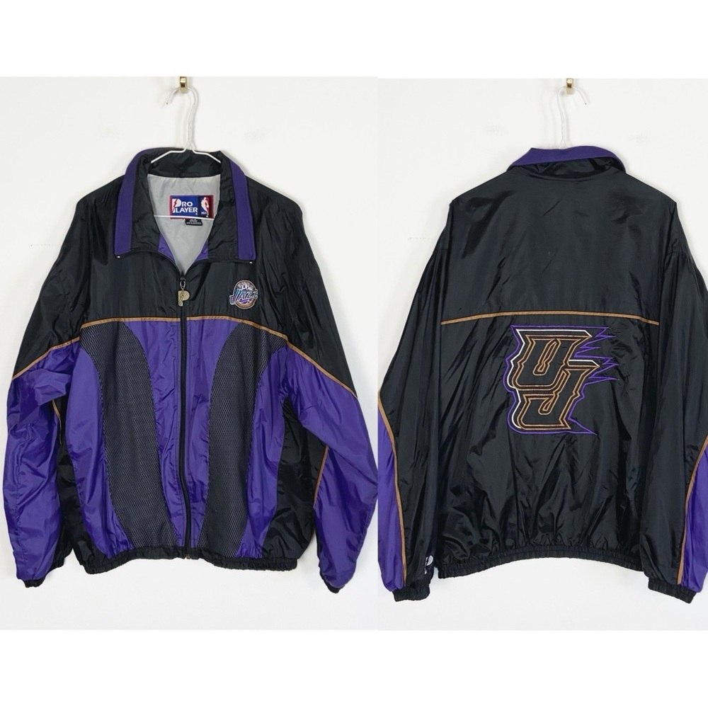 Vtg 90s Pro Player Utah Utes Pullover Windbreaker Jacket NCAA Embroidered size M